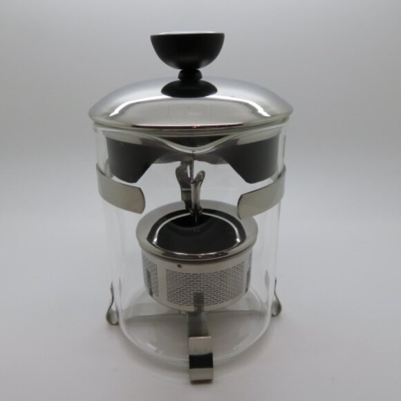 Teapot Tea Infuser Primula 18 oz Glass Pitcher Stainless Steel Basket 1 Serving - Picture 2 of 14